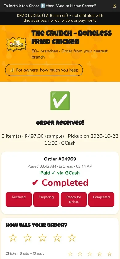 Verified review prompt